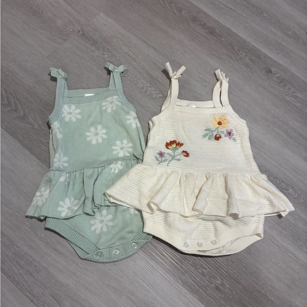 12 Month Floral Romper Bundle